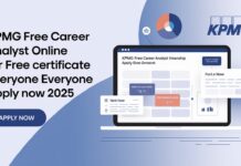 KPMG Free Career Analyst Online Internship for Free Certificate Everyone Apply Now 2025